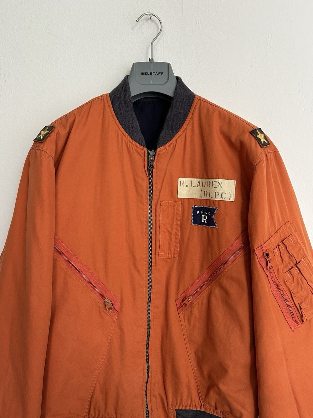 Polo Ralph Lauren Bomber Souvenir Jacket Reversible Embroidered Size Large Suka